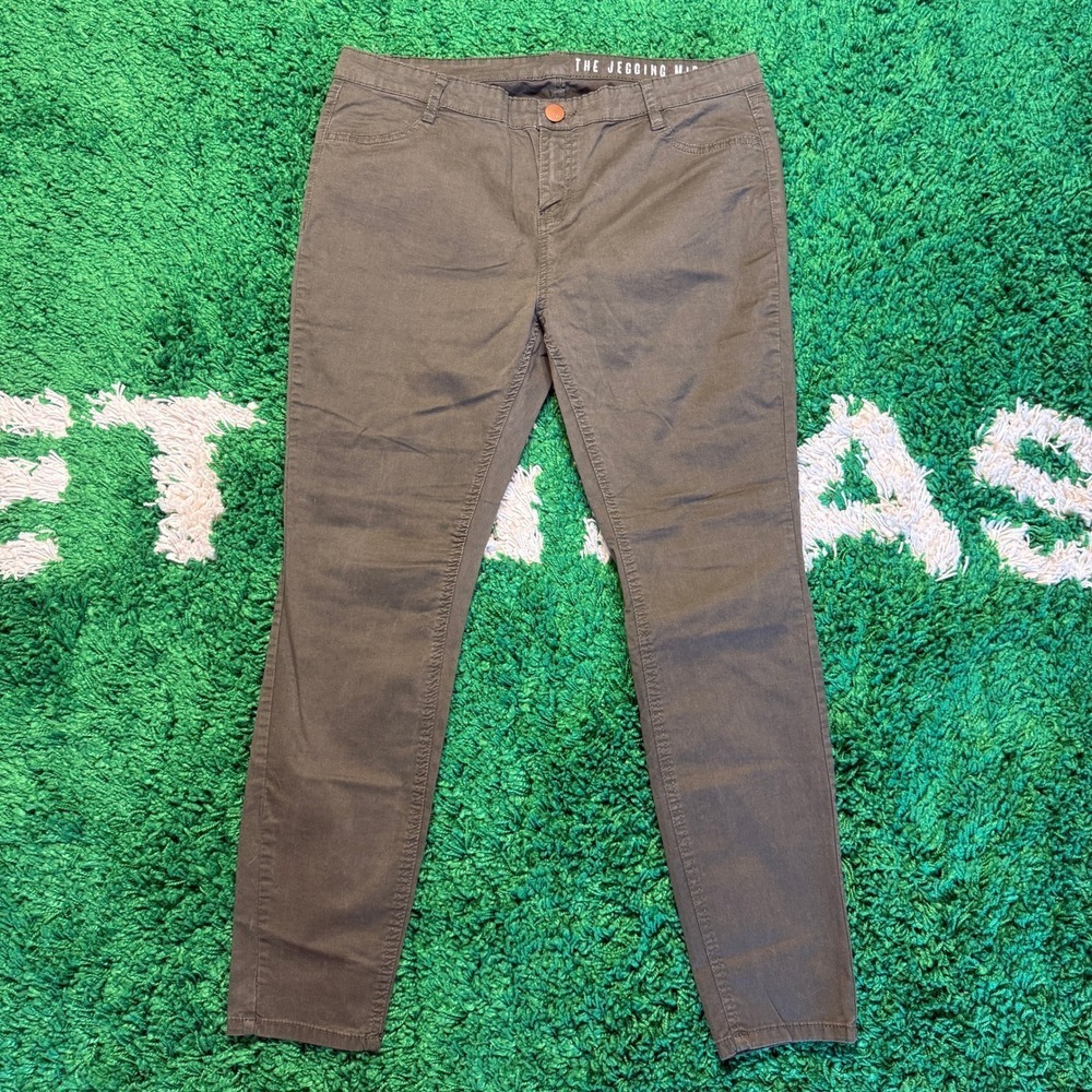 The Jegging Mid Rise Olive Green Pants Size 12